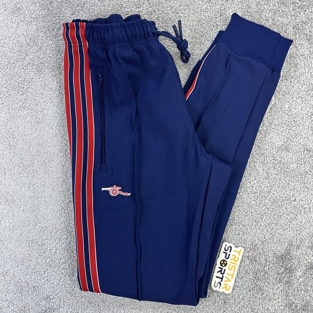 Arsenal Track Pants Mens Small Navy Blue Soccer Adidas AFC Icon 3-Stripes JF0545
